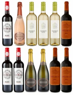 Budget 😍 Mixed Cases Mixed Case Of Red, White, Rosé & Prosecco - Case Of 12 🧨