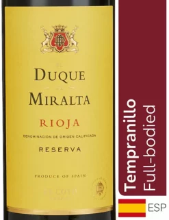 Wholesale π₯° Red Wine El Duque De Miralta Rioja Reserva - Case Of 6 π₯