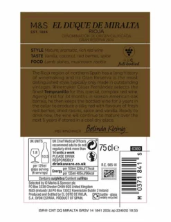Coupon 🥰 Red Wine El Duque De Miralta Rioja Gran Reserva - Case Of 6 👏 -Wine, Beer & Spirits Sales SD FD F23A 00388368 NC X EC 2