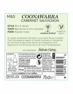 Wholesale 👏 Red Wine Coonawarra Cabernet Sauvignon - Case Of 6 🎉 -Wine, Beer & Spirits Sales SD FD F23A 00562270 NC X EC 2