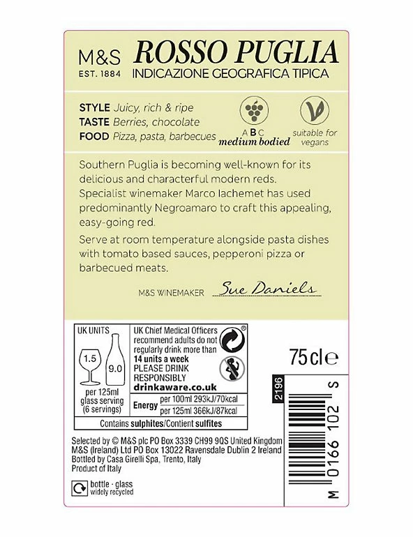 New π Red Wine Puglia Rosso - Case Of 6 π 5 New π Red Wine Puglia Rosso - Case Of 6 π - Image 3