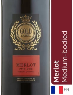 Cheapest 🧨 Red Wine Gold Label Merlot - Case Of 6 ⌛