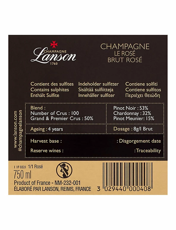 Best reviews of π Prosecco & Sparkling Wine Lanson Le Rose Brut NV - Single Bottle βοΈ 5 Best reviews of π Prosecco & Sparkling Wine Lanson Le Rose Brut NV - Single Bottle βοΈ - Image 3