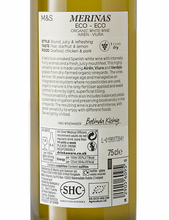 Cheapest β€οΈ Wine, Beer & Spirits Merinas Spanish Organic White - Case Of 6 π 5 Cheapest β€οΈ Wine, Beer & Spirits Merinas Spanish Organic White - Case Of 6 π - Image 3