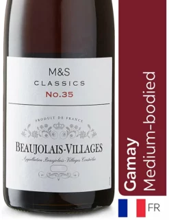 Budget 🎁 M&S Classics Red Wine Beaujolais Villages - Case Of 6 😍