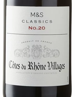 Budget ✨ M&S Classics Red Wine Côtes Du Rhône Villages - Case Of 6 👍 -Wine, Beer & Spirits Sales SD FD F23A 29118168 NC X EC 1