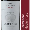 Flash Sale 🔥 M&S Classics Red Wine Carmenere - Case Of 6 🌟 -Wine, Beer & Spirits Sales SD FD F23A 29123001 NC X EC 0