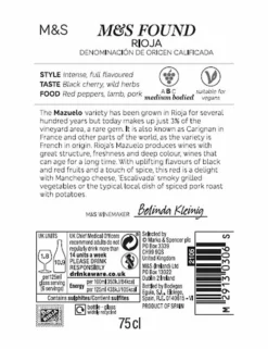Top 10 🌟 M&S Found Red Wine Mazuelo - Case Of 6 🧨 -Wine, Beer & Spirits Sales SD FD F23A 29150618 NC X EC 2