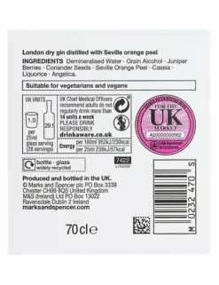 Hot Sale ❤️ Cocktails & Spirits M&S Zest Gin - Single Bottle ✔️ -Wine, Beer & Spirits Sales SD FD F23A 29256495 NC X EC 2